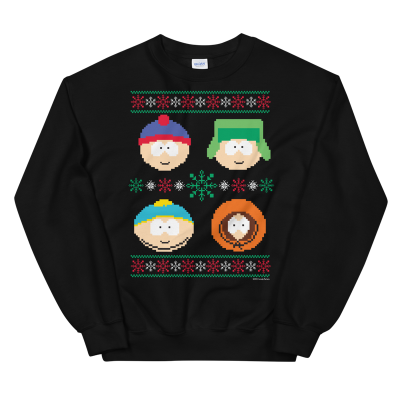 South Park Character Holiday Fleece Crewneck Sweatshirt