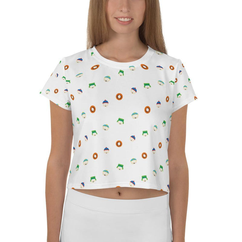 Women's Crop Top  All-Over Printed Cropped Top