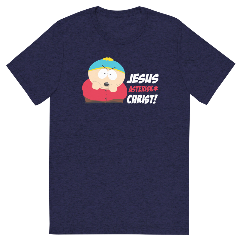 South Park Cartman Jesus Christ Adult Tri-Blend T-Shirt