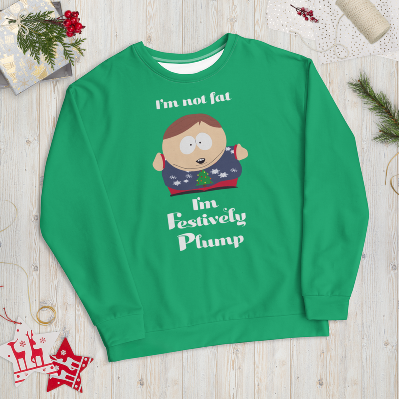 South Park Cartman Festively Plump Adult All-Over Print Sweatshirt