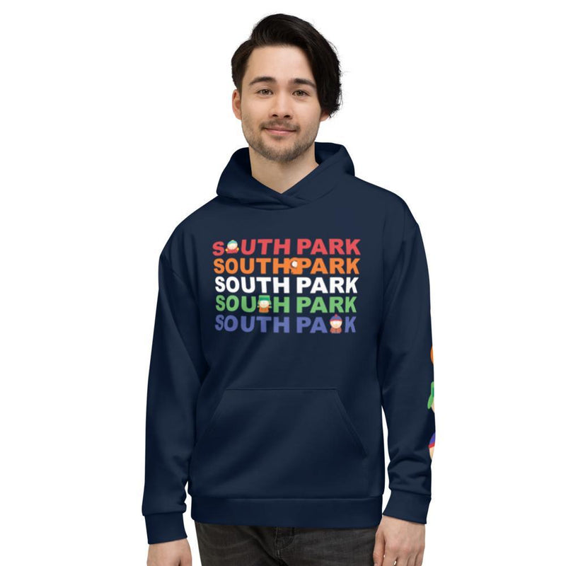 South Park Logo All-Over Print Adult Hooded Sweatshirt