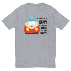 South Park Cartman Born with a Plastic Spoon Adult Short Sleeve T-Shirt