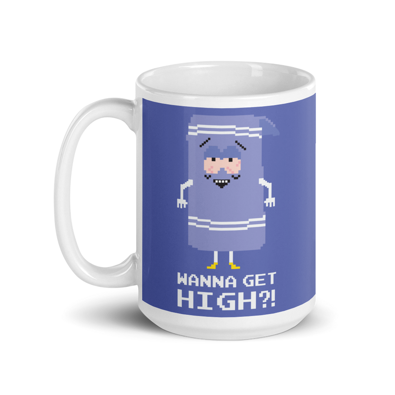 South Park Towelie Wanna Get High White Mug